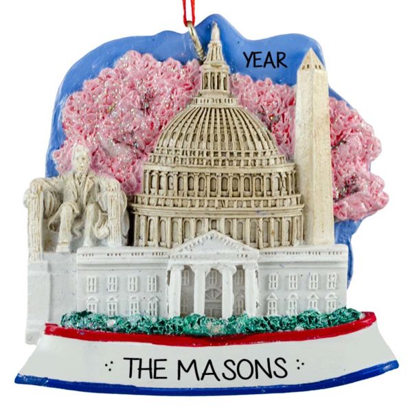 Washington DC Scene White House Capital Souvenir Ornament