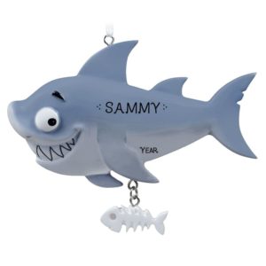 Personalized Shark Two-Piece Sea Life Ornament