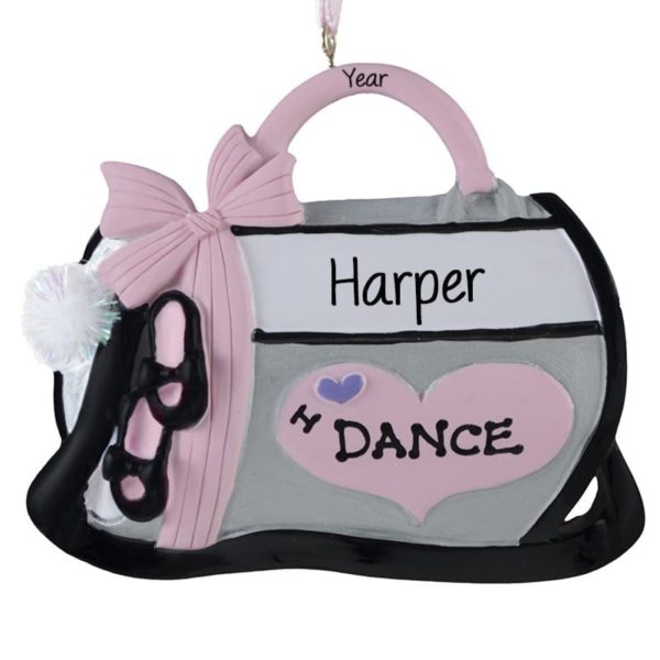 I LOVE Dance Bag With Strap & Handle Personalized Ornament