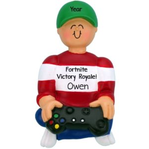 Fortnite Video Game Player Personalized Ornament BOY