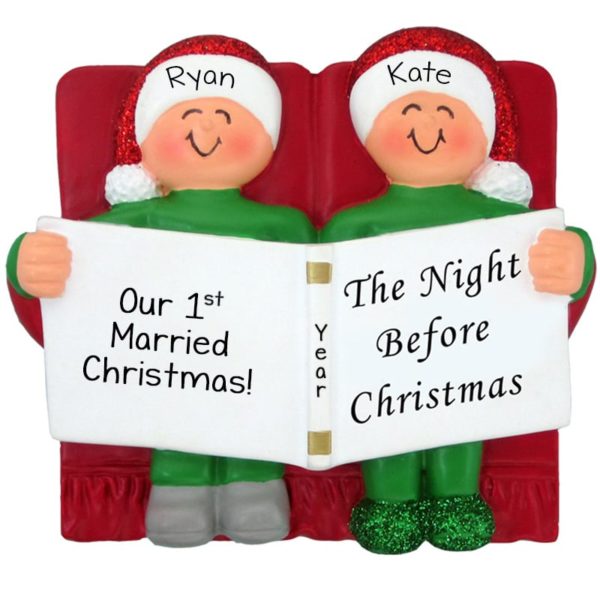 First Married Christmas Couple Night Before Christmas Ornament