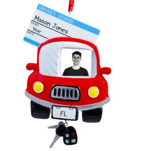Driver's License Photo Frame Car With Dangling Keys Ornament BOY