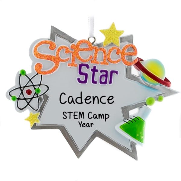 Science Summer Camp Star Personalized Ornament
