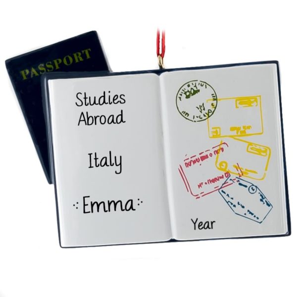 Passport For Studying Abroad Personalized Resin Ornament