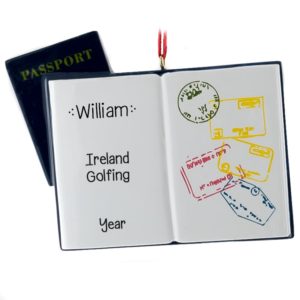 Passport For International Travel Personalized Resin Ornament