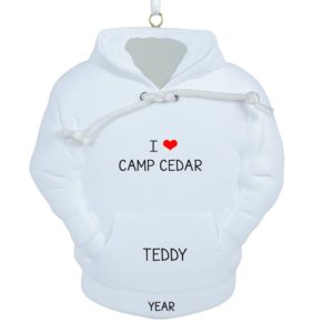 Personalized Camp Hoodie Ornament