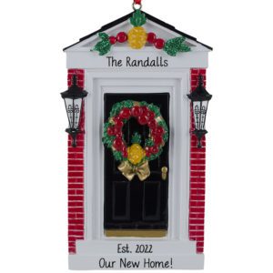 Personalized Our New Home BLACK Door Ornament