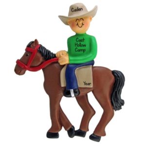 Horseback Riding Camp Personalized Ornament MALE