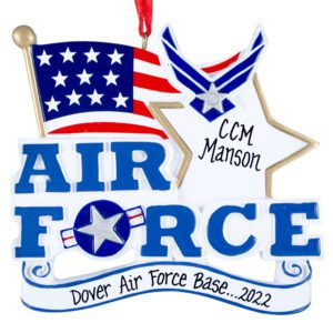 Image of AIR FORCE With United States Flag Personalized Ornament