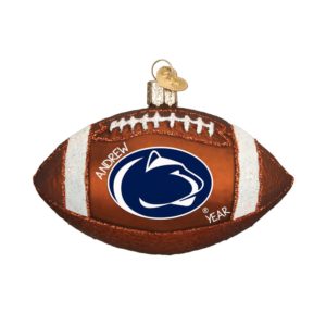 Penn State Nittany Lions Glittered Glass Football