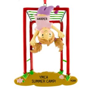 Summer Camp GIRL On Playground Personalized Ornament