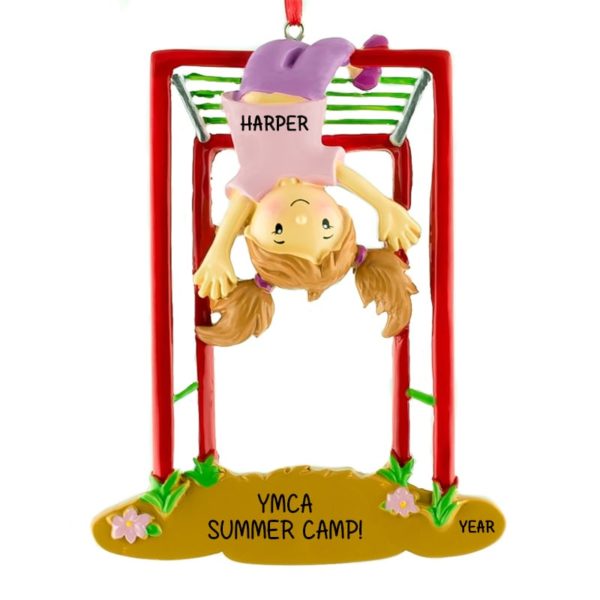 Summer Camp GIRL On Playground Personalized Ornament