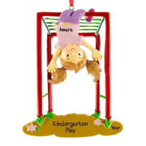Kindergarten GIRL On Playground Personalized Ornament