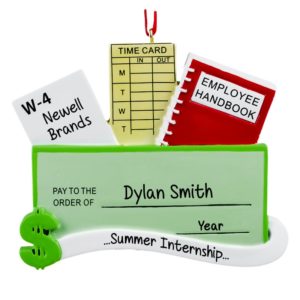 Summer Internship Paycheck Ornament