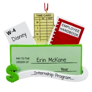 Internship Program Paycheck Handbook Ornament