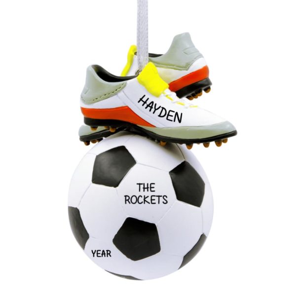 Soccer Ball And Pair Of Cleats 3-Dimensional Ornament