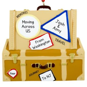 Moving Across The Country Suitcase Ornament