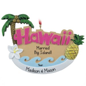 Wedding In Hawaii Personalized Ornament