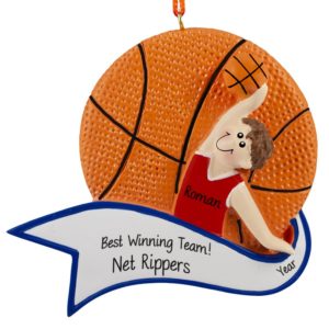 Image of Basketball Player Ready To Shoot And Score Ornament MALE