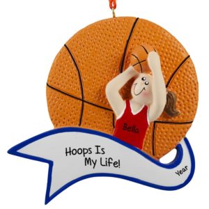 GIRL Basketball Player Hoops Life Ornament