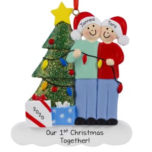 Couple's 1st Christmas Together Decorating Tree Ornament
