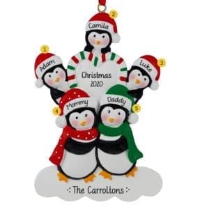 Group Of 5 Penguins Penguin Ornaments Category Image