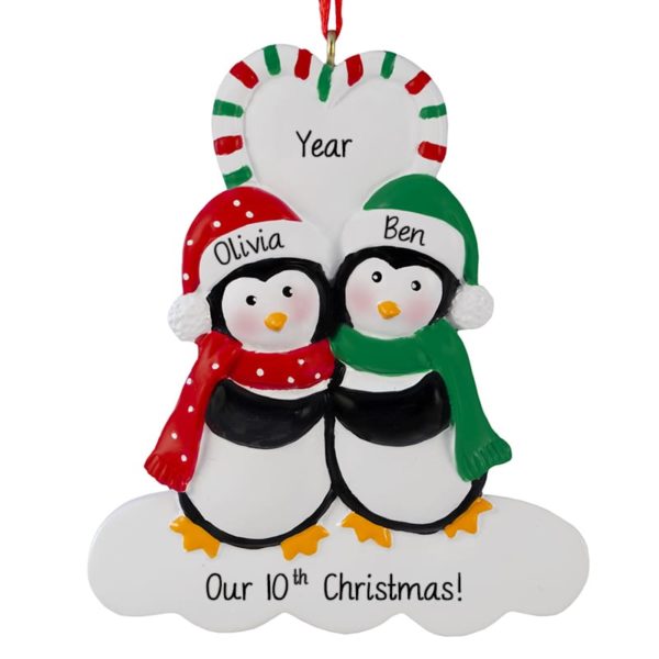 Years Of Christmases Together Penguin Couple Ornament