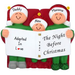 Adopted Child Night Before Christmas Glittered Caps Ornament