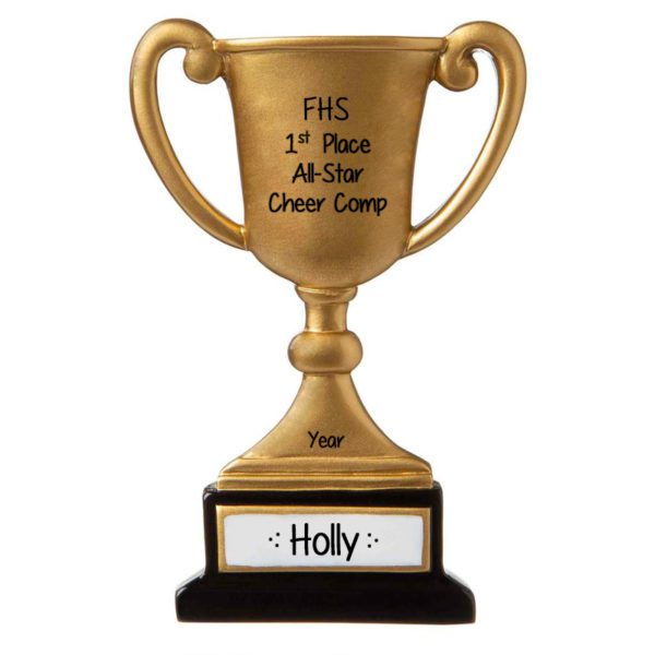 Champion Cheerleader Trophy Cup Ornament