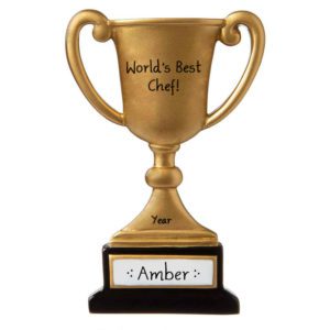 Image of World's Best Chef Trophy Cup Ornament