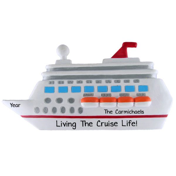 Image of Living The Cruise Life Souvenir Boat Ornament