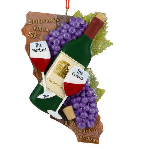 Trip To California Sonoma And Napa Wine Bottle Ornament