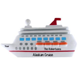 Personalized Cruise Ship Christmas Tree Ornament