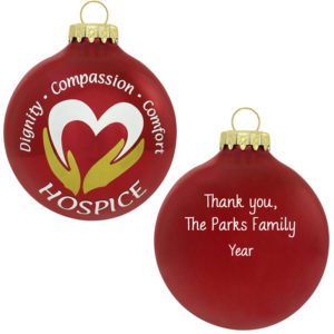 Thank A Hospice Caregiver Glass Ball Ornament