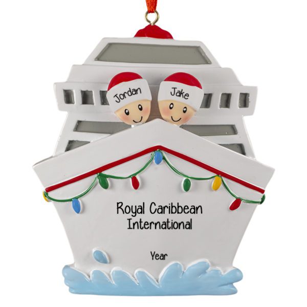 Gay / Lesbian Cruise Couple Personalized Ornament