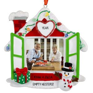 Empty Nesters Christmasy House Photo Frame Ornament