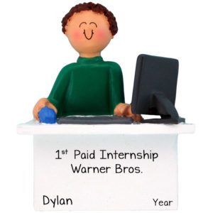 First Paid Internship BOY At Computer Brown Hair
