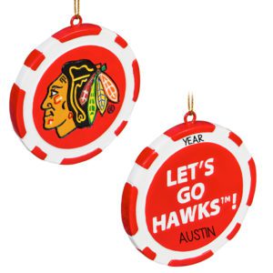 Chicago Blackhawks Game Chip Ornament
