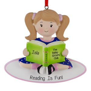 GIRL Reading Book And Loving It Ornament