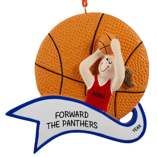 GIRL Basketball Player With Position Ornament