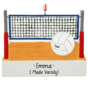 Personalized Volleyball Net Varsity Player Ornament