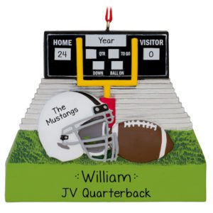 Personalized Football Player With Position Stadium Ornament