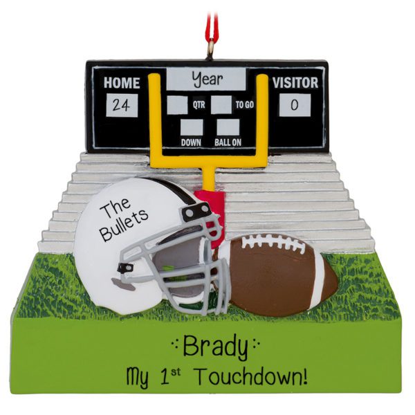 First Touchdown Football Stadium Personalized Ornament