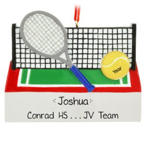Image of Personalized School Tennis Team Personalized Ornament
