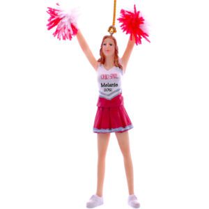 Personalized Ohio State Cheerleader Ornament