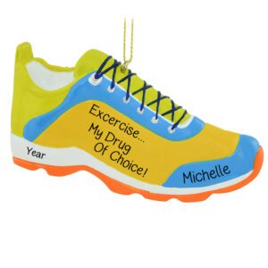 Exercise Is My Drug Running Shoe Personalized Ornament