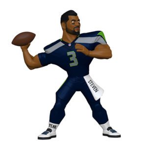 Russell Wilson Seattle Seahawks Personalized Figurine Ornament