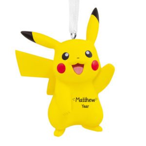 Personalized Pokemon Pikachu 3-D Figurine Ornament
