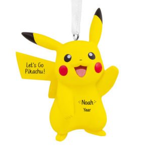 Image of Personalized Pikachu From Pokemon 3-D Figurine Ornament
