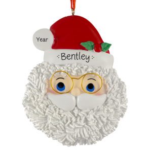 Personalized Santa Claus Wearing Glasses Ornament